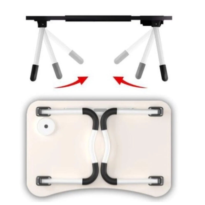 Mesa Portátil Dobrável para Notebook com Porta-Copos - Home Office e  Doméstico