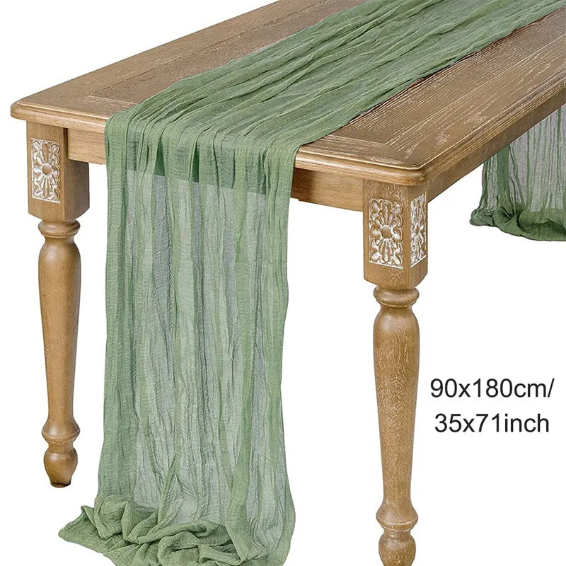 Caminho de Mesa de Gaze Semi-Transparente  para Decoração