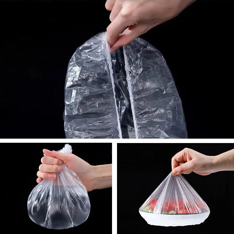 Tampas Elásticas Reutilizáveis - Cobertura Plástica Durável para Tigelas e Pratos