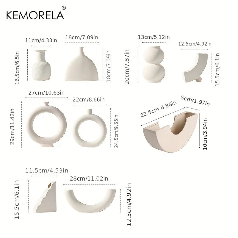 Coleção de Vasos Cerâmicos Nórdicos - KEMORELA