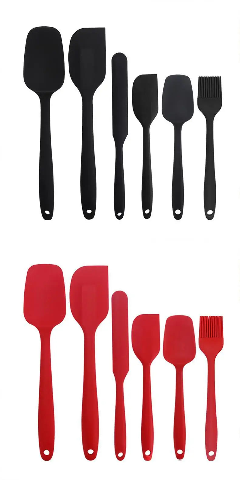 Conjunto de Utensílios de Cozinha em Silicone - 6 Peças para Assados e Churrasco