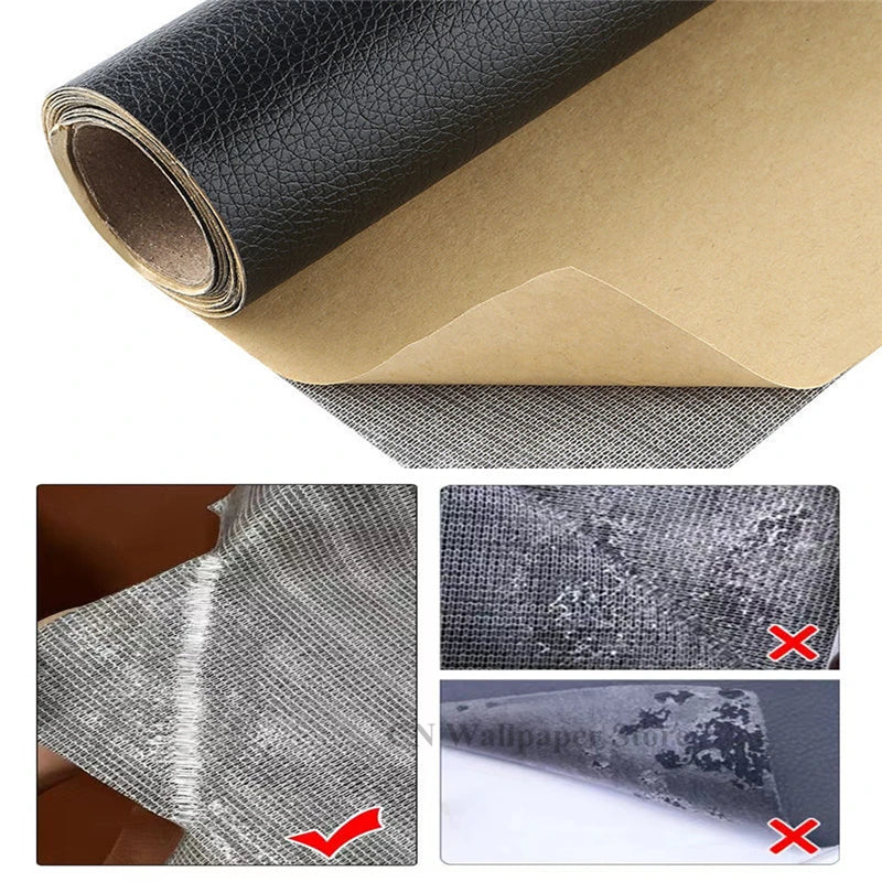 Adesivo de Couro Autoadesivo para Reparação de Móveis: Renovação Rápida e Fácil
Medindo 50x137 cm, cobre grandes áreas, ideal para sofás, camas, bolsas e outros itens de mobiliário.