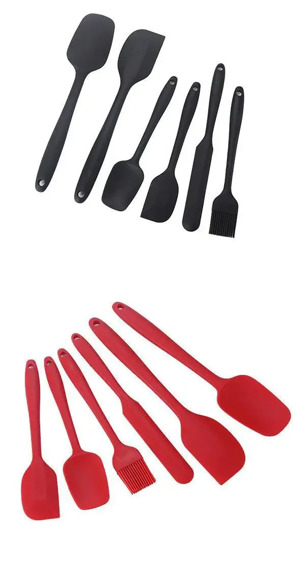 Conjunto de Utensílios de Cozinha em Silicone - 6 Peças para Assados e Churrasco