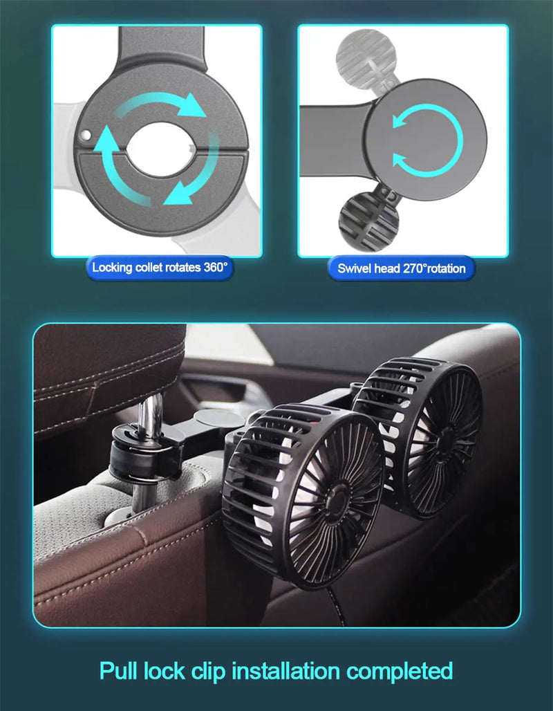 Ventilador de Resfriamento para Encosto de Banco SEAMETAL - Conforto e Frescor no Seu Carro