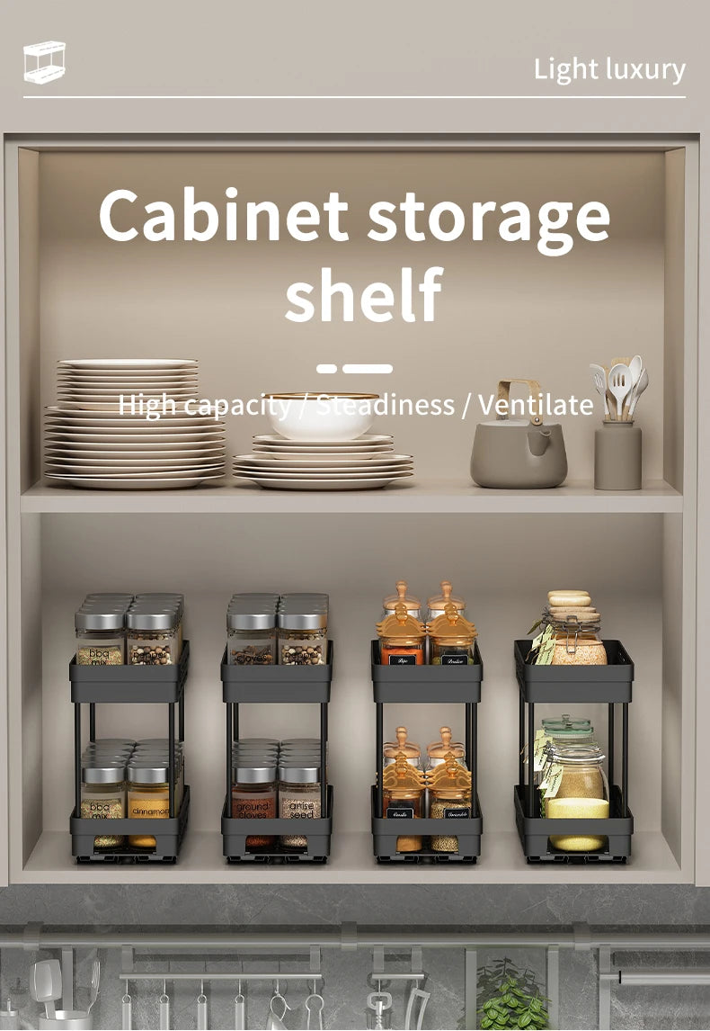 Organizador Multifuncional de Temperos WORTHBUY - Duplo Andar