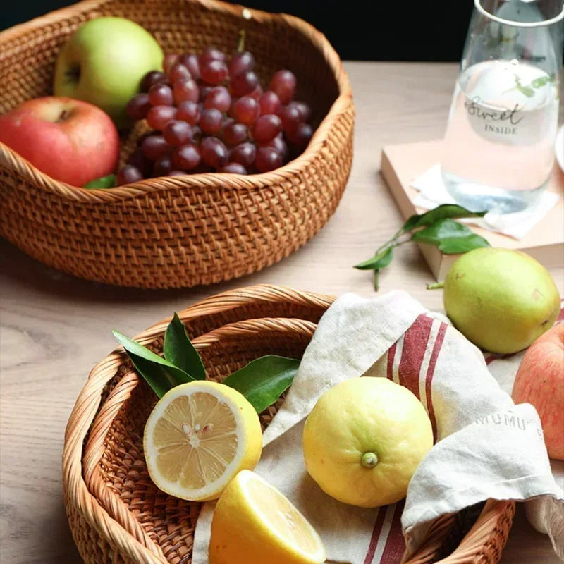Cesta de Armazenamento Trançada à Mão - Elegância e Praticidade para o seu Dia a Dia