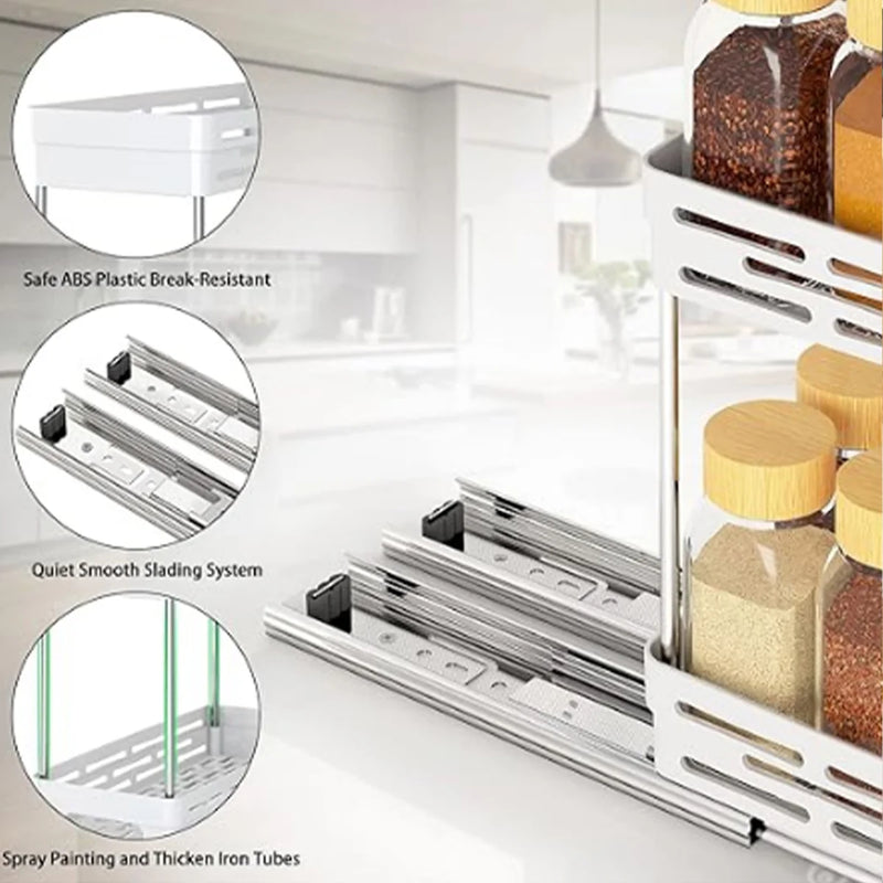 Organizador Multifuncional de Temperos WORTHBUY - Duplo Andar