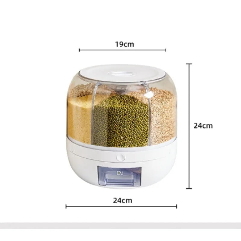 Dispenser de Grãos 360 Graus Rotativo  à Prova de Umidade