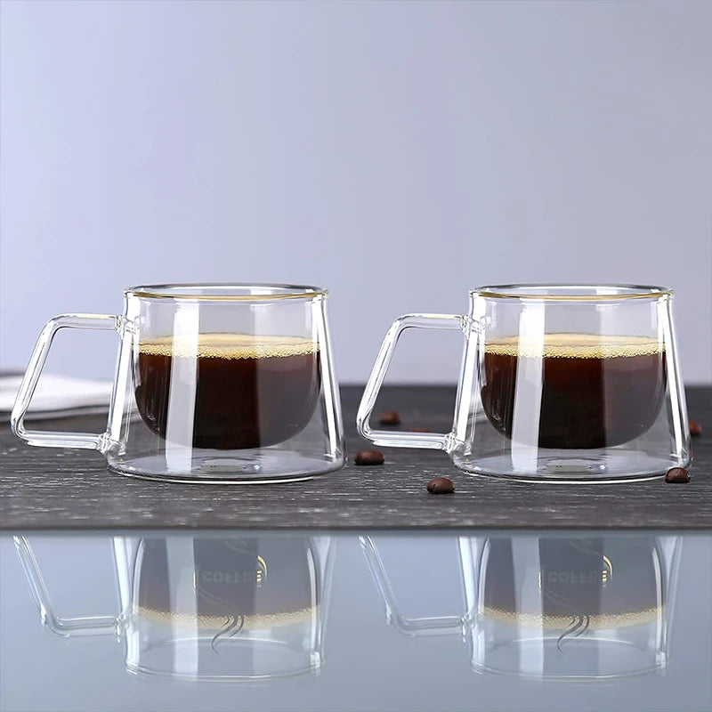 Caneca de Café de Vidro Duplo YWDL