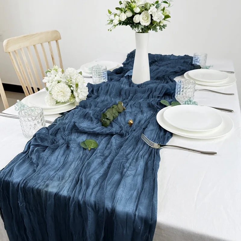 Caminho de Mesa de Gaze Semi-Transparente  para Decoração