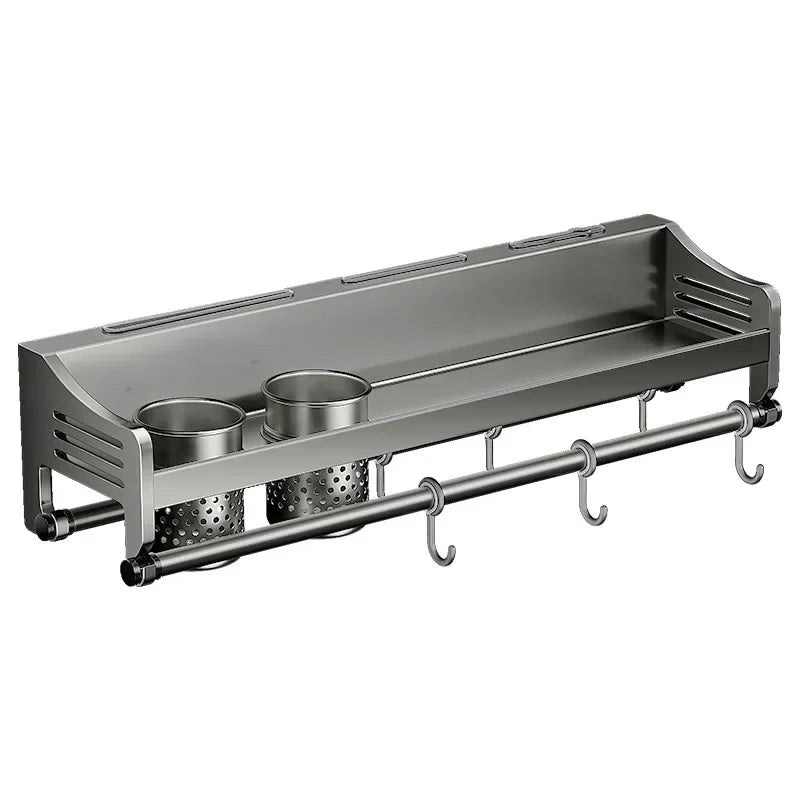 Prateleira Organizadora de Cozinha para Parede – Porta-Temperos e Utensílios