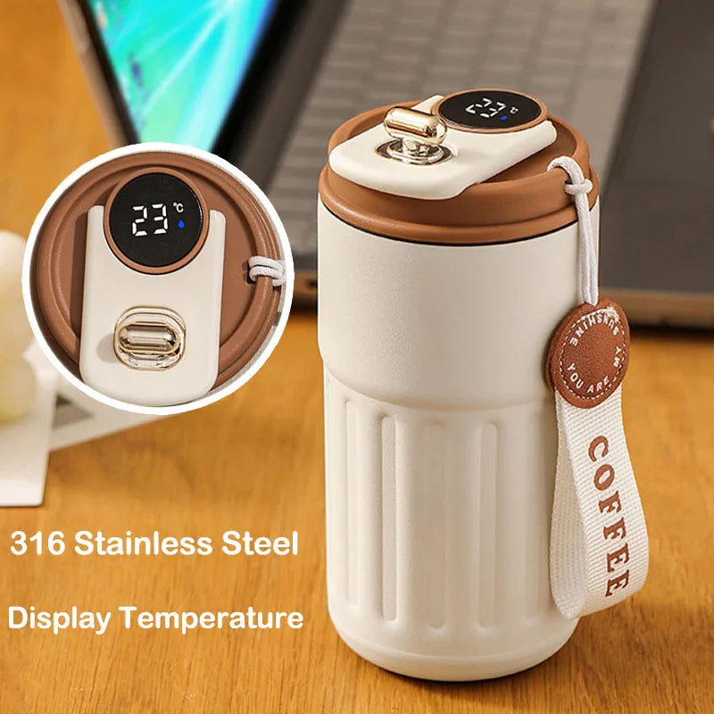 Garrafa Térmica Inteligente com Display de Temperatura - 450ml, Aço Inoxidável 316
Mantém suas bebidas na temperatura ideal por mais tempo