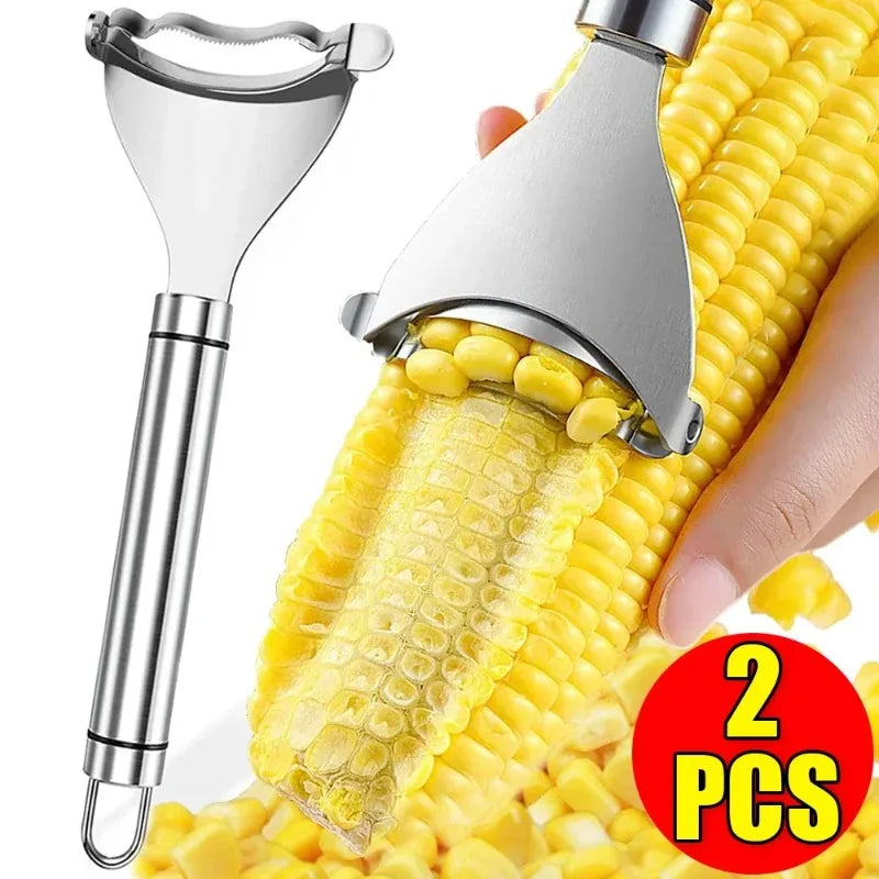 Descascador de Milho Manual em Aço Inoxidável / Cortador de Frutas