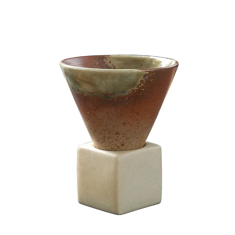 Caneca de Café Cerâmica Retro - Estilo Japonês