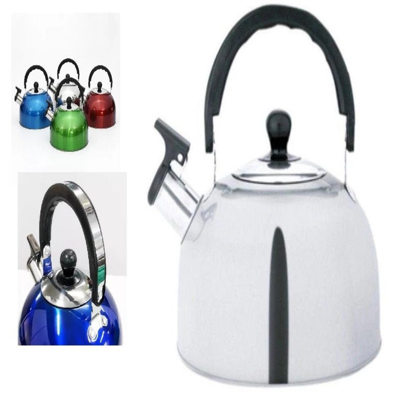 CHALEIRA INOX 1,5 LITROS COM APITO BULE TERMICO GRANDE GOLD PLUS CAFÉ CHA AGUA